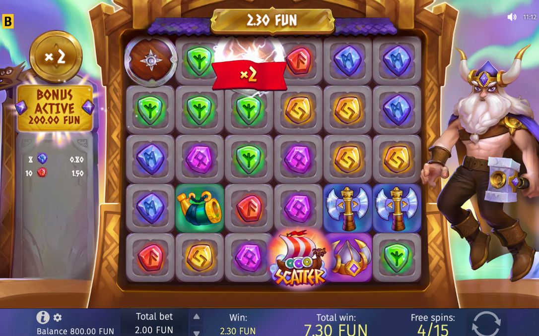 Free Spins round with Multiplier coins landing