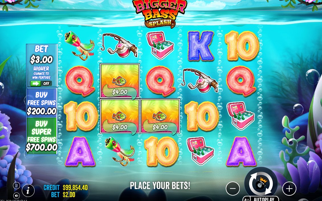 Win screen totalling MONEY values from fish on screen