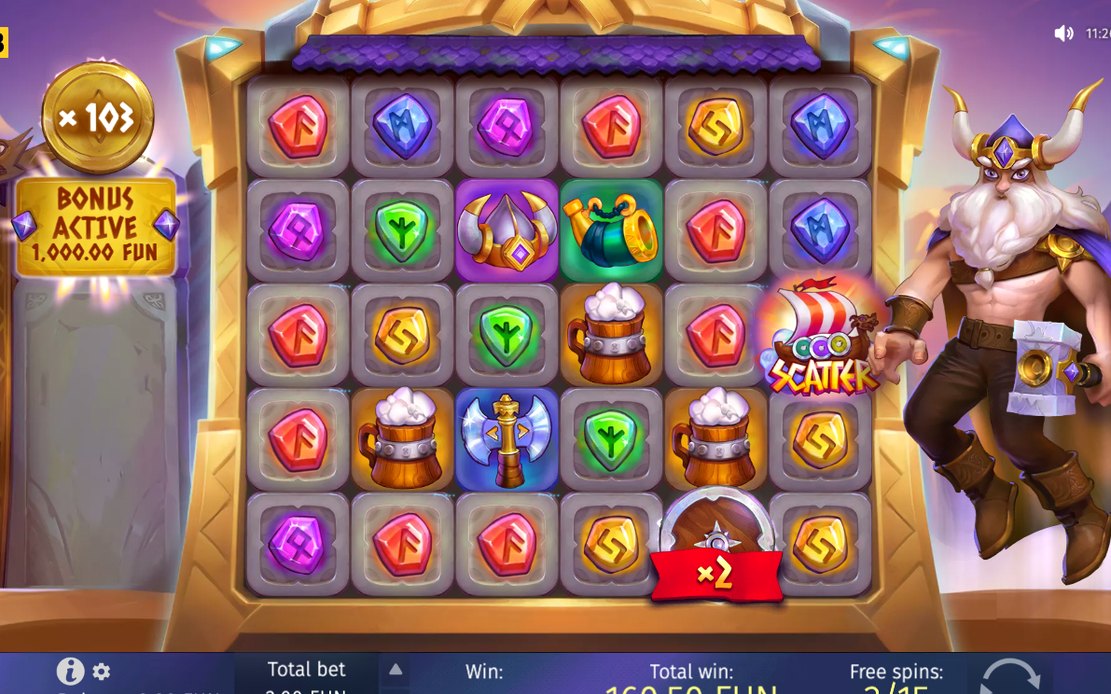Free Spins round in play on the 6x5 grid